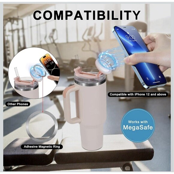 Stanley 40oz Tumbler Magnetic Phone Holder, Rotatable, MagSafe Compatible Pink - Picture 4 of 7